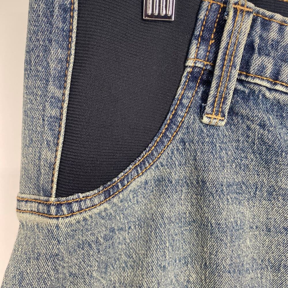 Isabel Maternity Jeans Women’s 10 Vintage Straight Side Panel Distressed - Picture 4 of 7